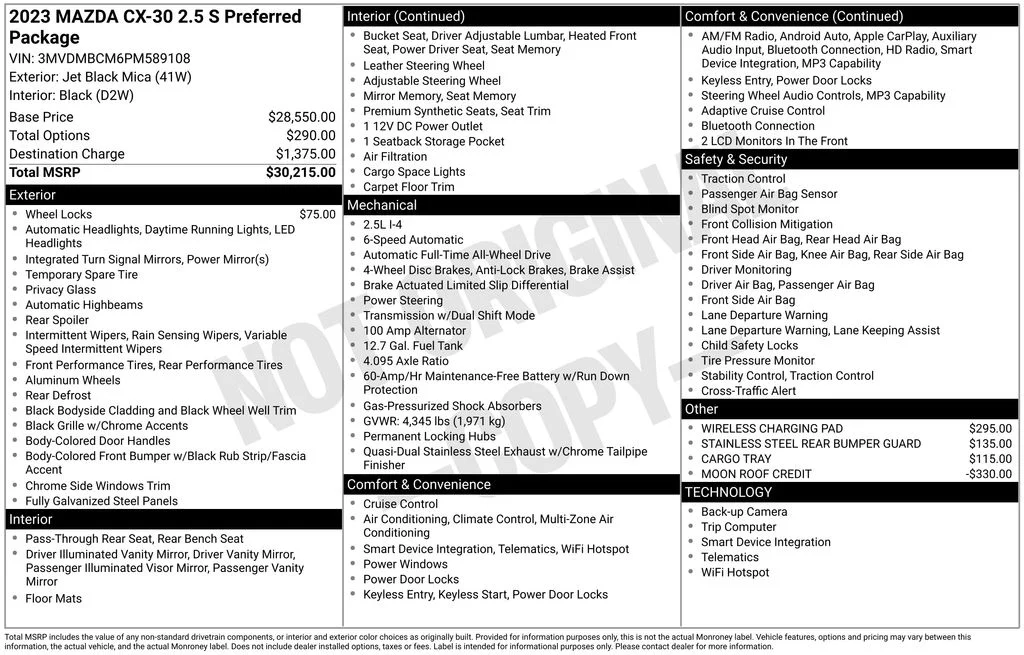 Certified Used 2023 Black Mazda 2.5 S Preferred Package image 22