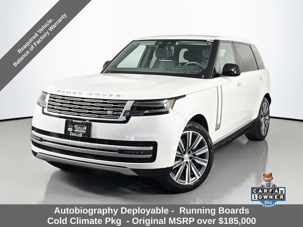 Used 2025 Ostuni Pearl Wht Prem Met Land Rover Autobiography image 1