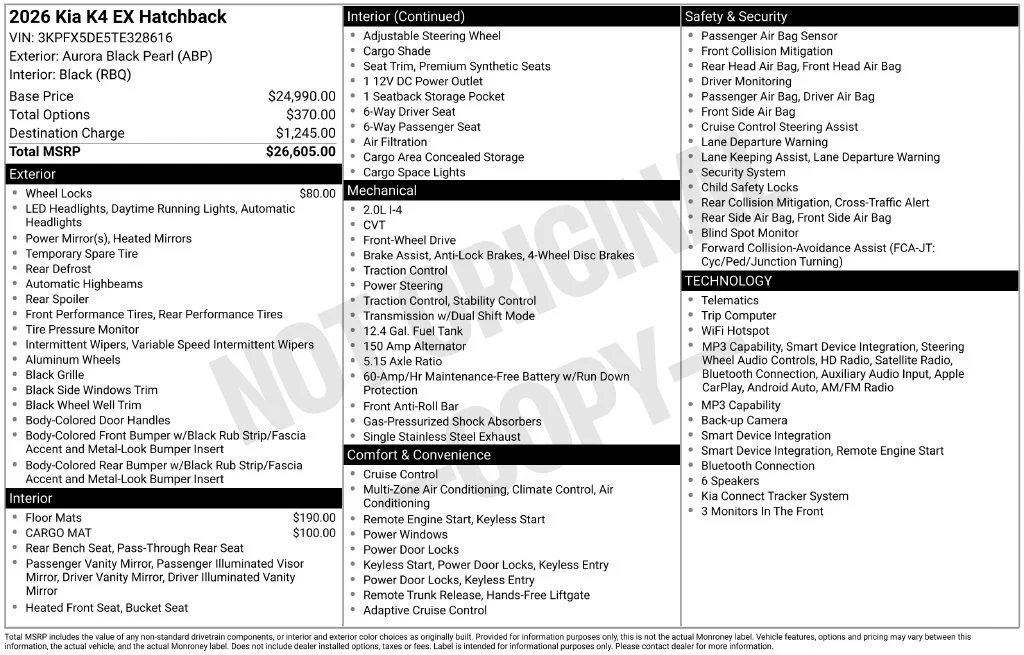 Used 2026 Black Kia EX image 31