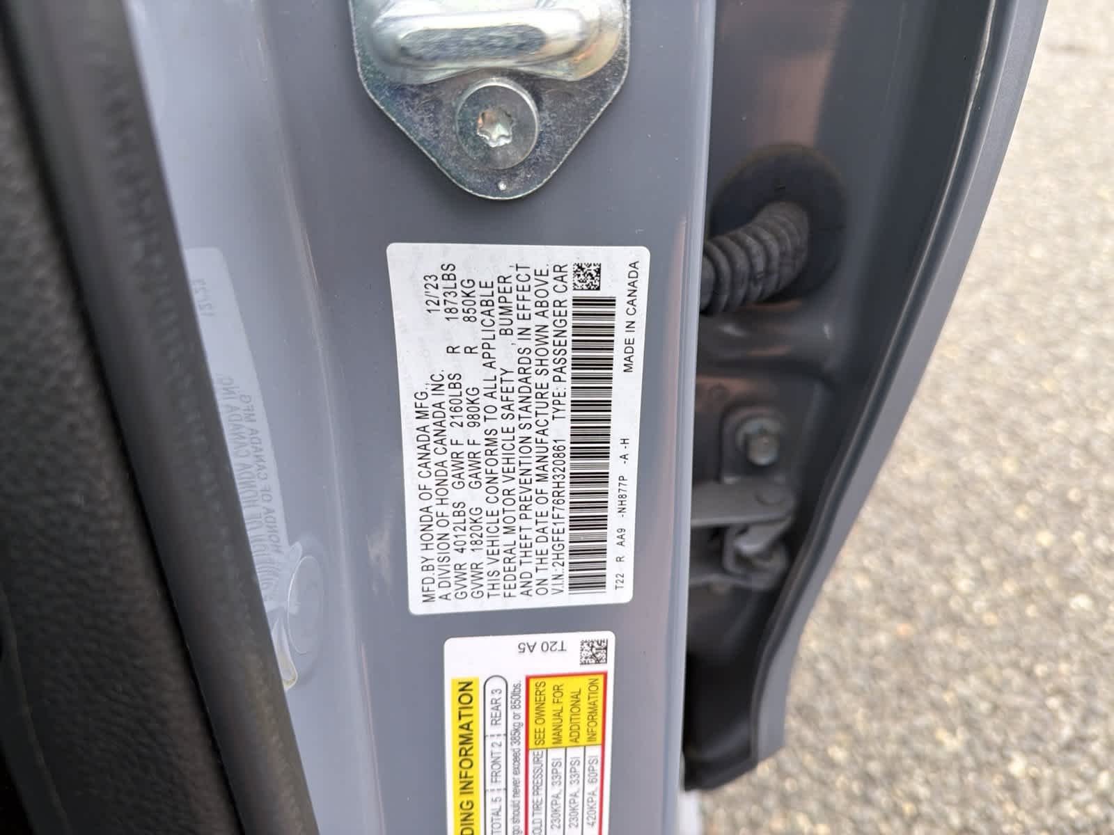 Used 2024 Sonic Gray Pearl Honda EX image 22