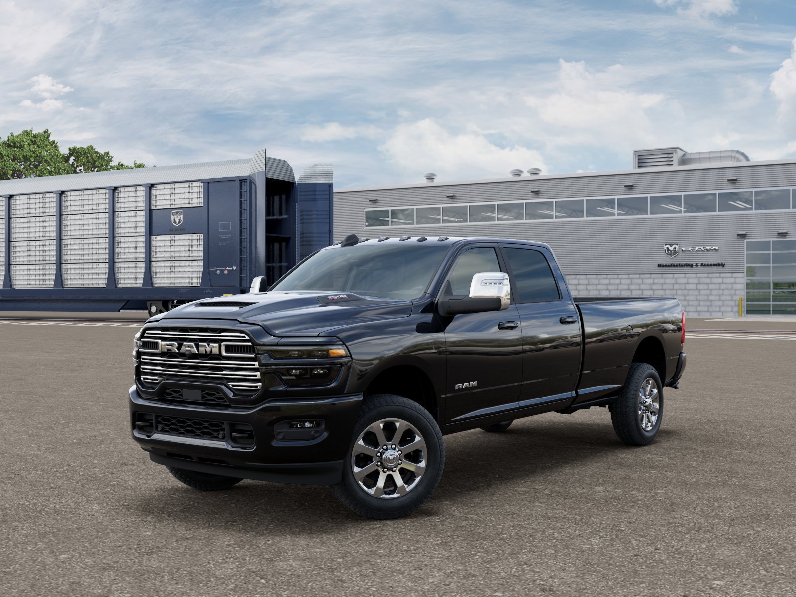 New 2026 Diamond Black Crystal Pearl-Coat Exterior Paint RAM LARAMIE image 1