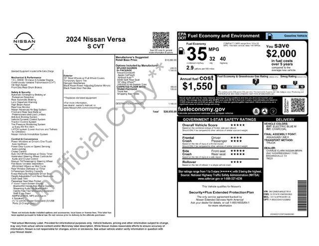 Certified Used 2024 Blue Nissan 1.6 S image 17
