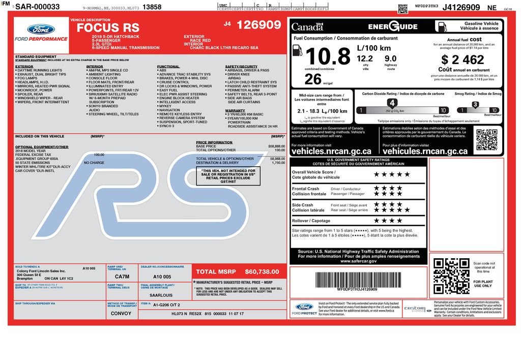 Used 2018 Red Ford RS image 31