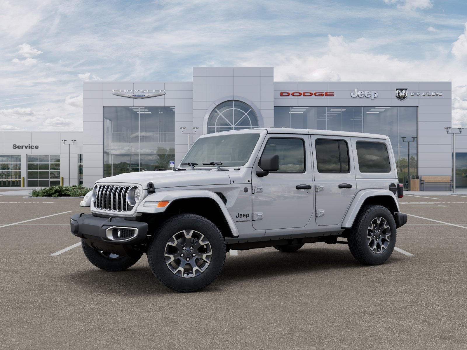 New 2025 Bright White Clear-Coat Exterior Paint Jeep Sahara image 29
