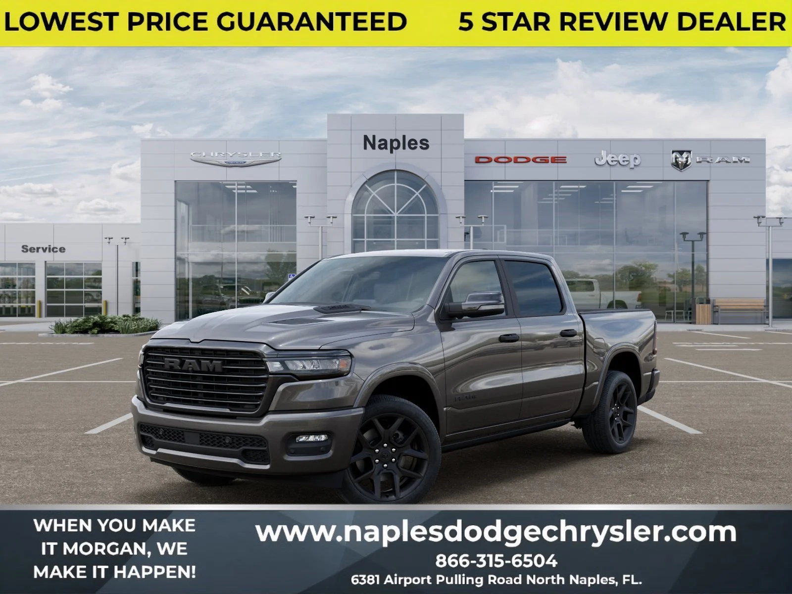 New 2026 Granite Crystal Metallic Clear-Coat Exterior Paint RAM Laramie image 1