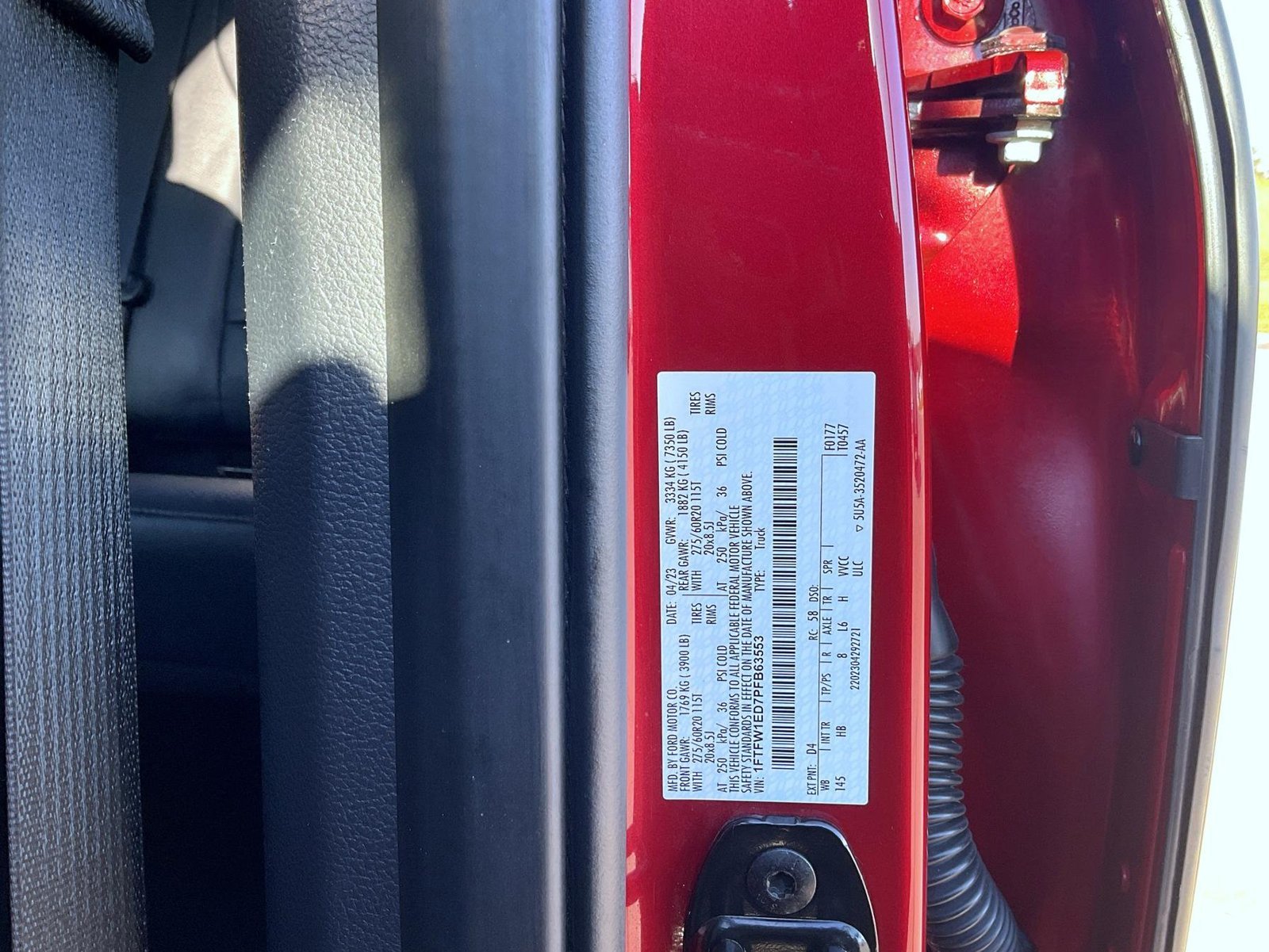 Used 2023 Red Ford Lariat image 25