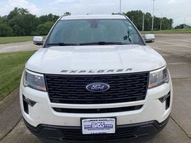 Used 2019 White Platinum Clearcoat Metallic Ford Sport image 3