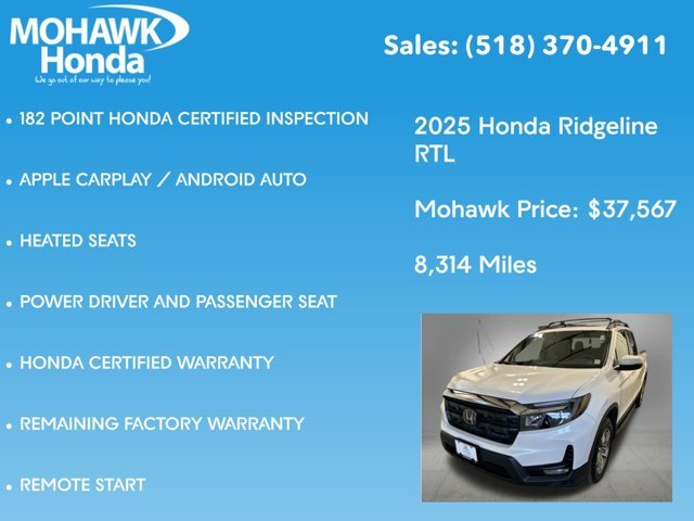 Certified Used 2025 Platinum White Pearl Honda RTL image 16
