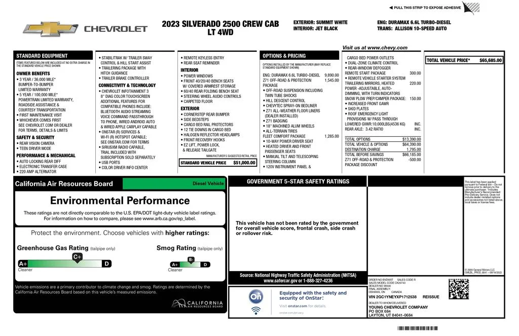 Used 2023 White Chevrolet LT image 3
