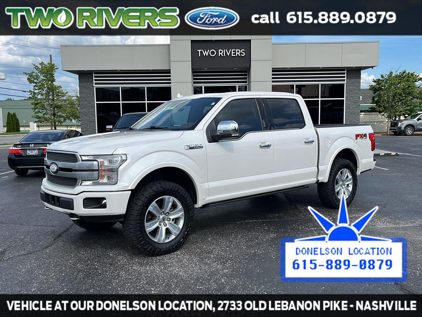 Used 2018 White Platinum Tri-Coat Metallic Ford Platinum image 1