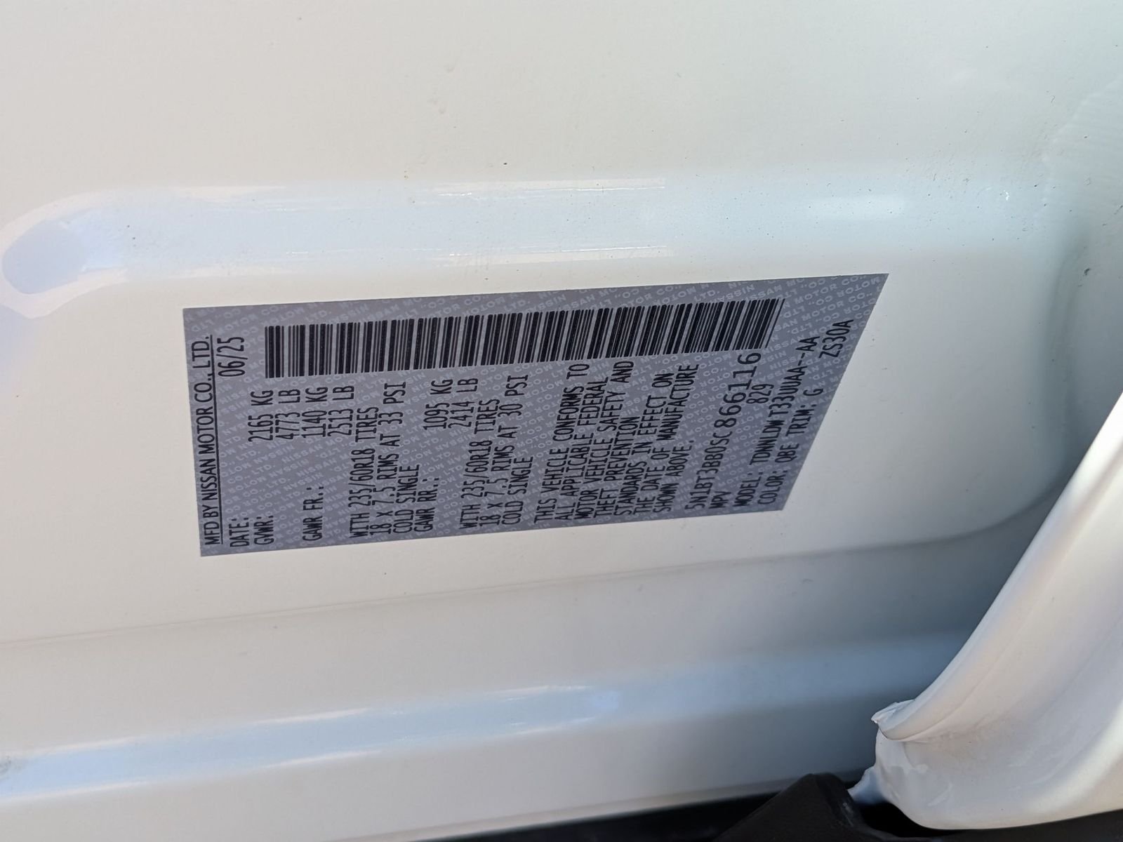 Certified Used 2025 White Pearl Nissan SV image 38