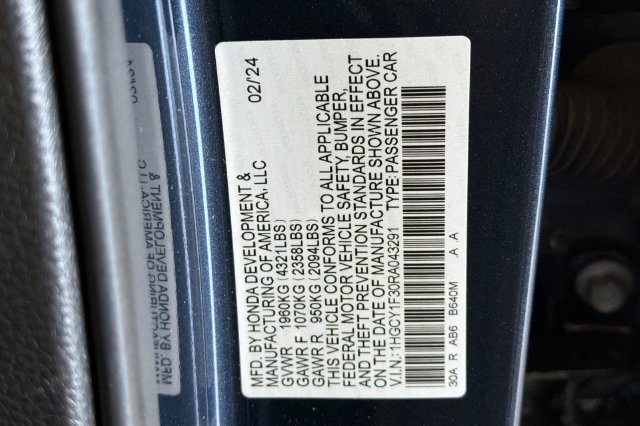 Certified Used 2024 Canyon River Blue Metallic Honda EX image 36