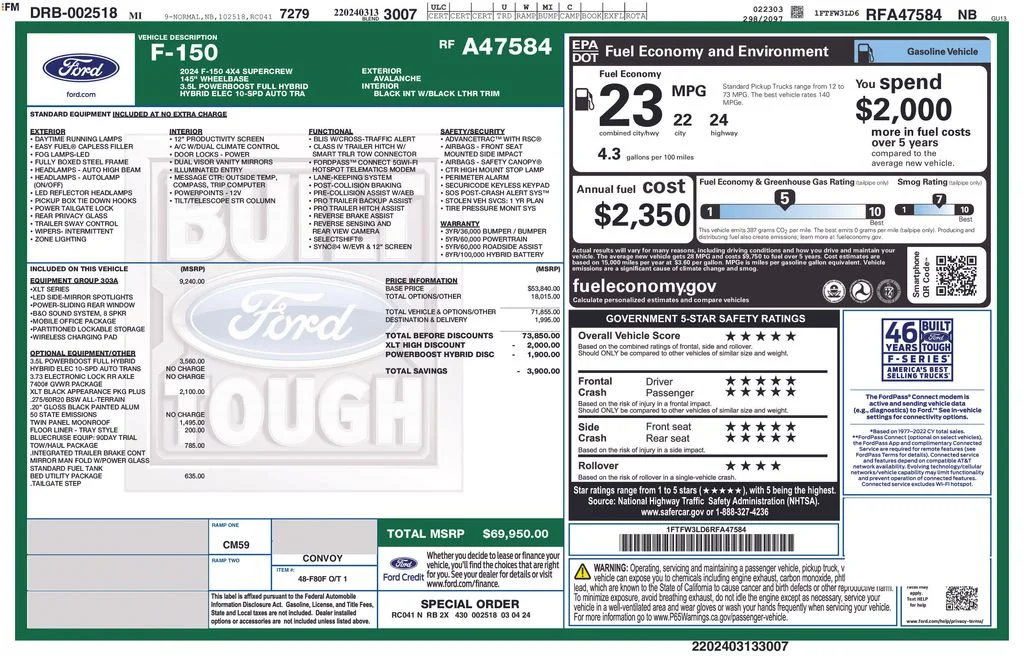 Certified Used 2024 White Ford XLT image 2