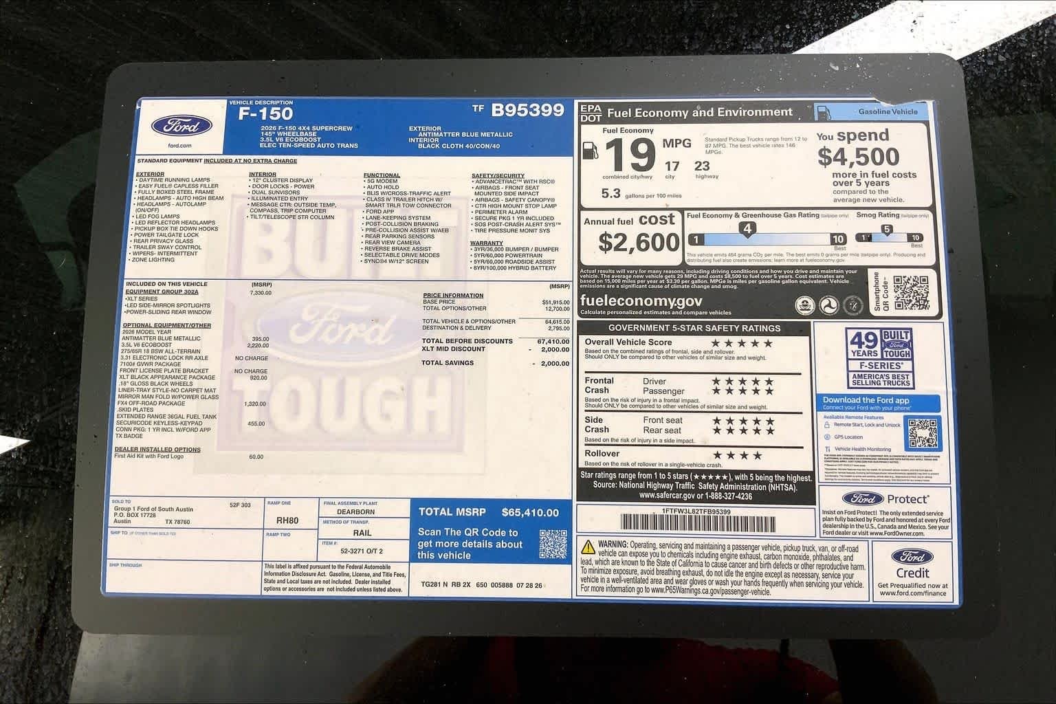 New 2026 Antimatter Blue Metallic Ford XLT image 21