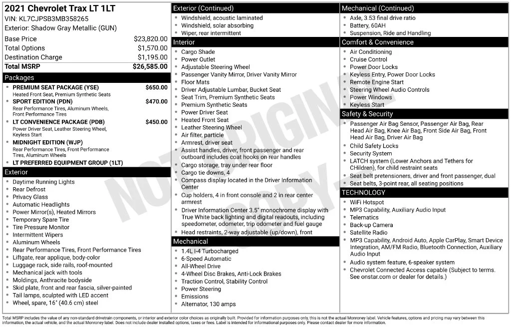 Used 2021 Gray Chevrolet LT image 2