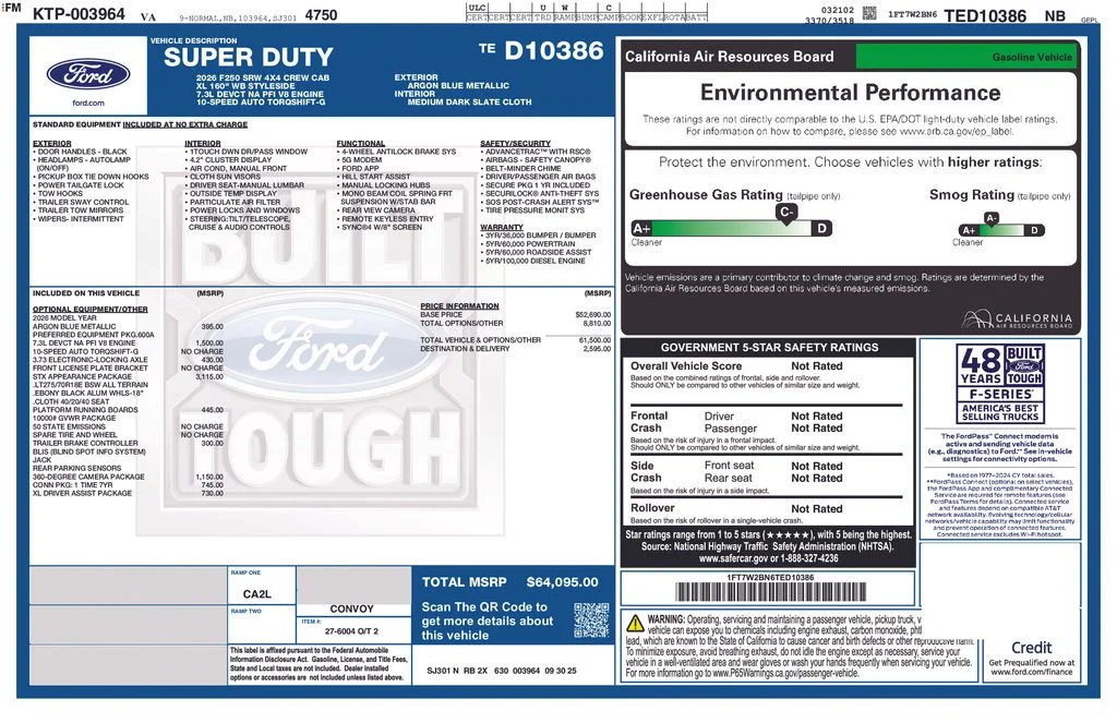 New 2026 Argon Blue Metallic Ford XL image 7