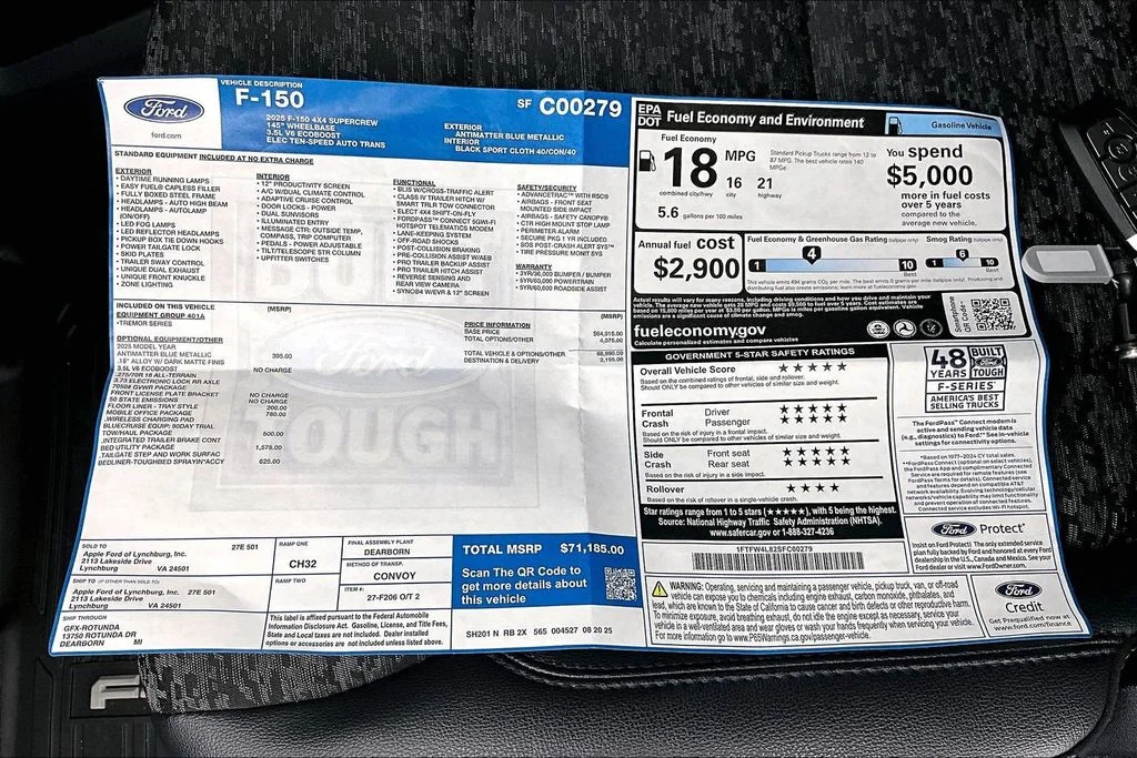 New 2025 Blue Metallic Ford Tremor® image 14