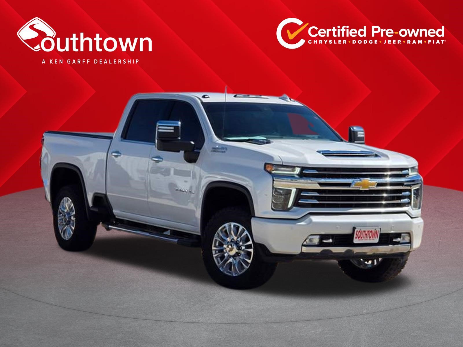 Used 2021 Iridescent Pearl Tricoat Chevrolet High Country image 1