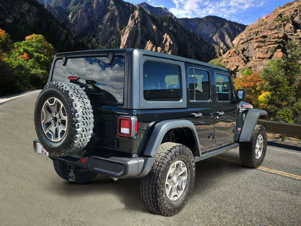 Used 2021 Black Clearcoat Jeep Unlimited Rubicon image 3