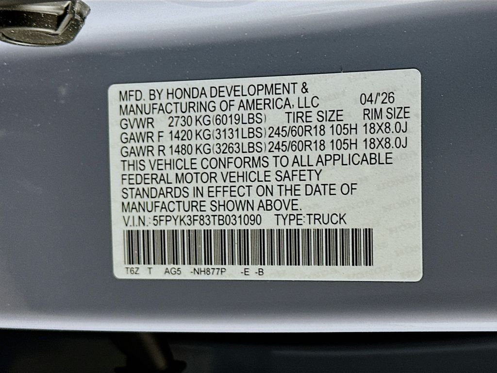 New 2026 Sonic Gray Pearl Honda Black Edition image 33