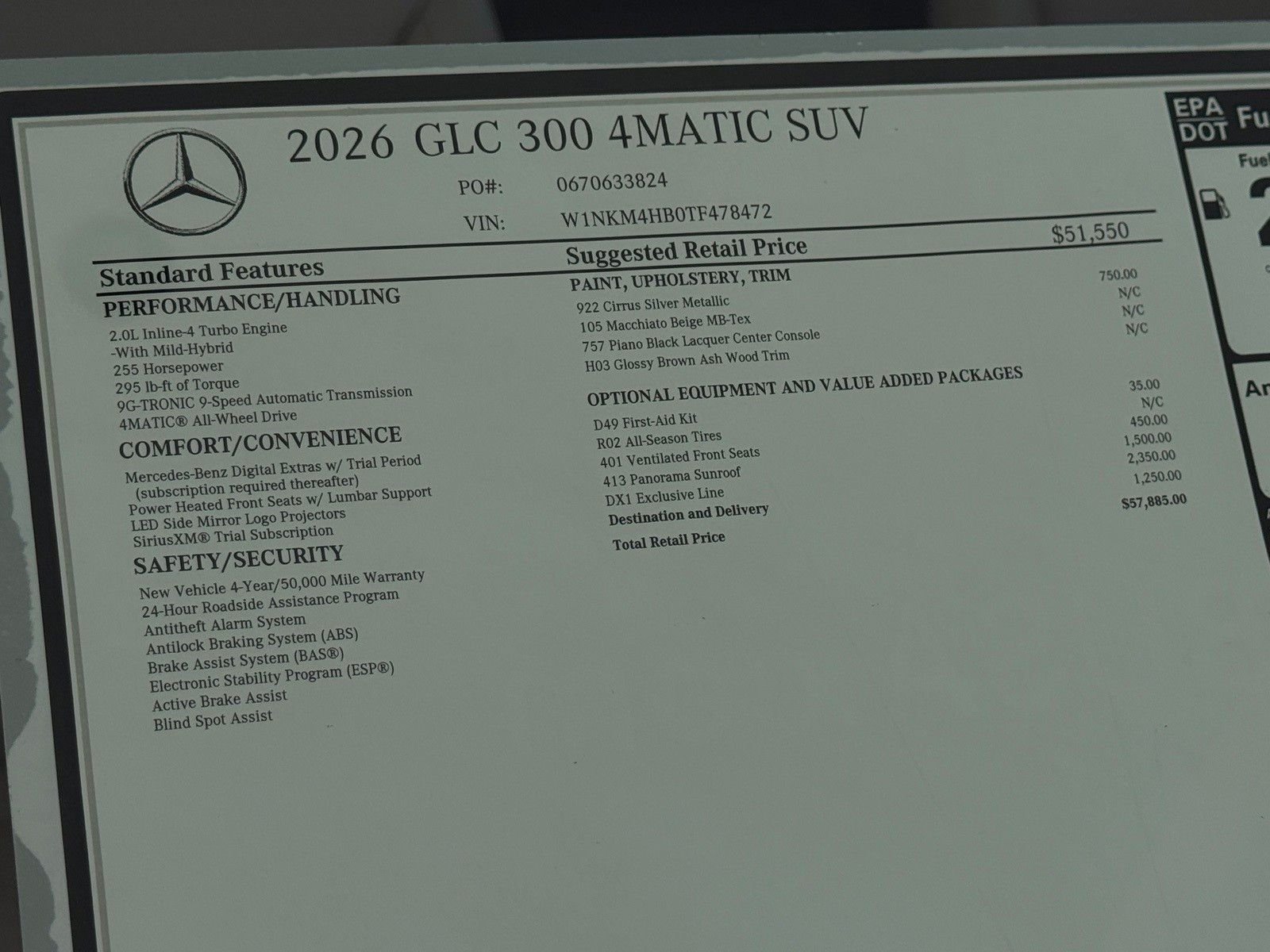 New 2026 Cirrus Silver Metallic Mercedes-Benz GLC 300 image 24