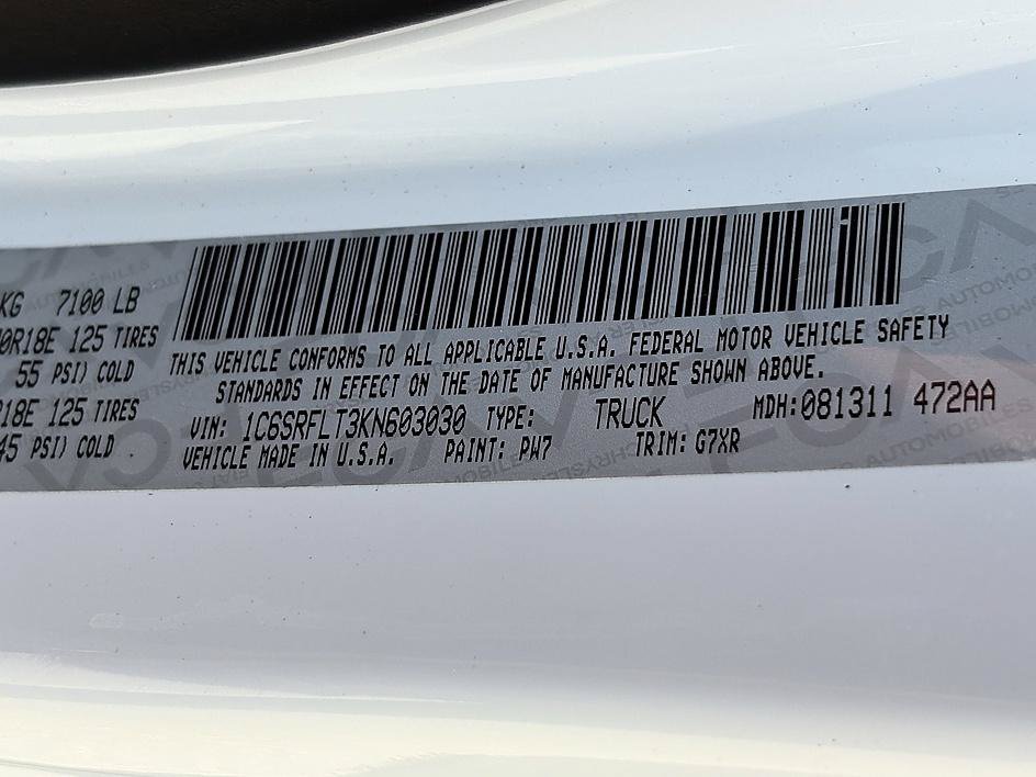 Used 2019 Bright White Clearcoat Ram Rebel image 23