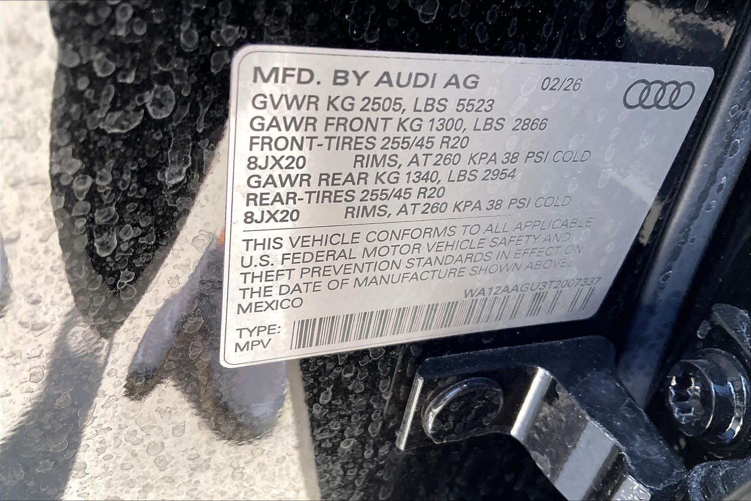 Used 2026 Mythos Black Metallic Audi Premium Plus image 34