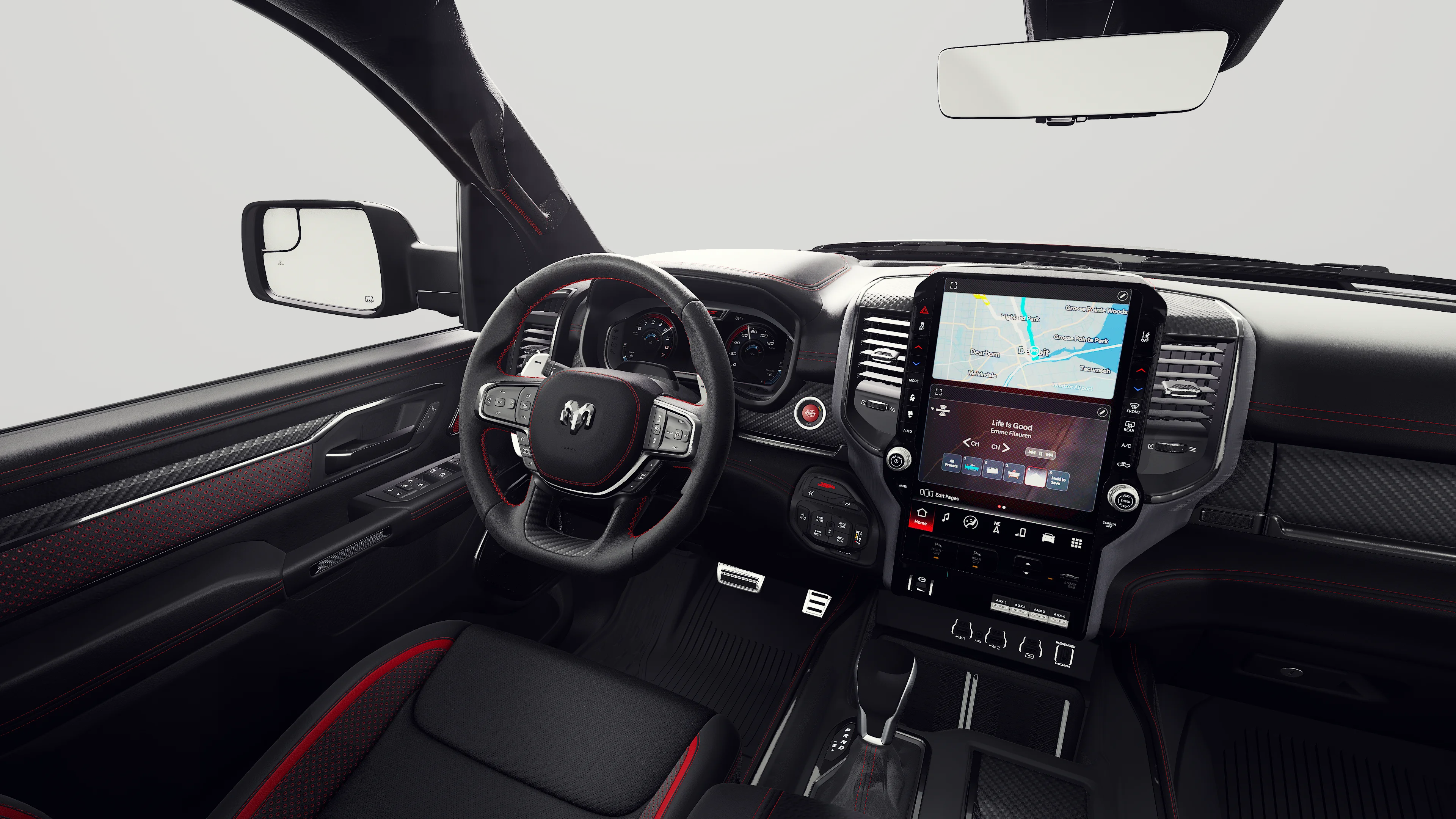 New 2027 Diamond Black Crystal Pearl-Coat Exterior Paint RAM  image 8
