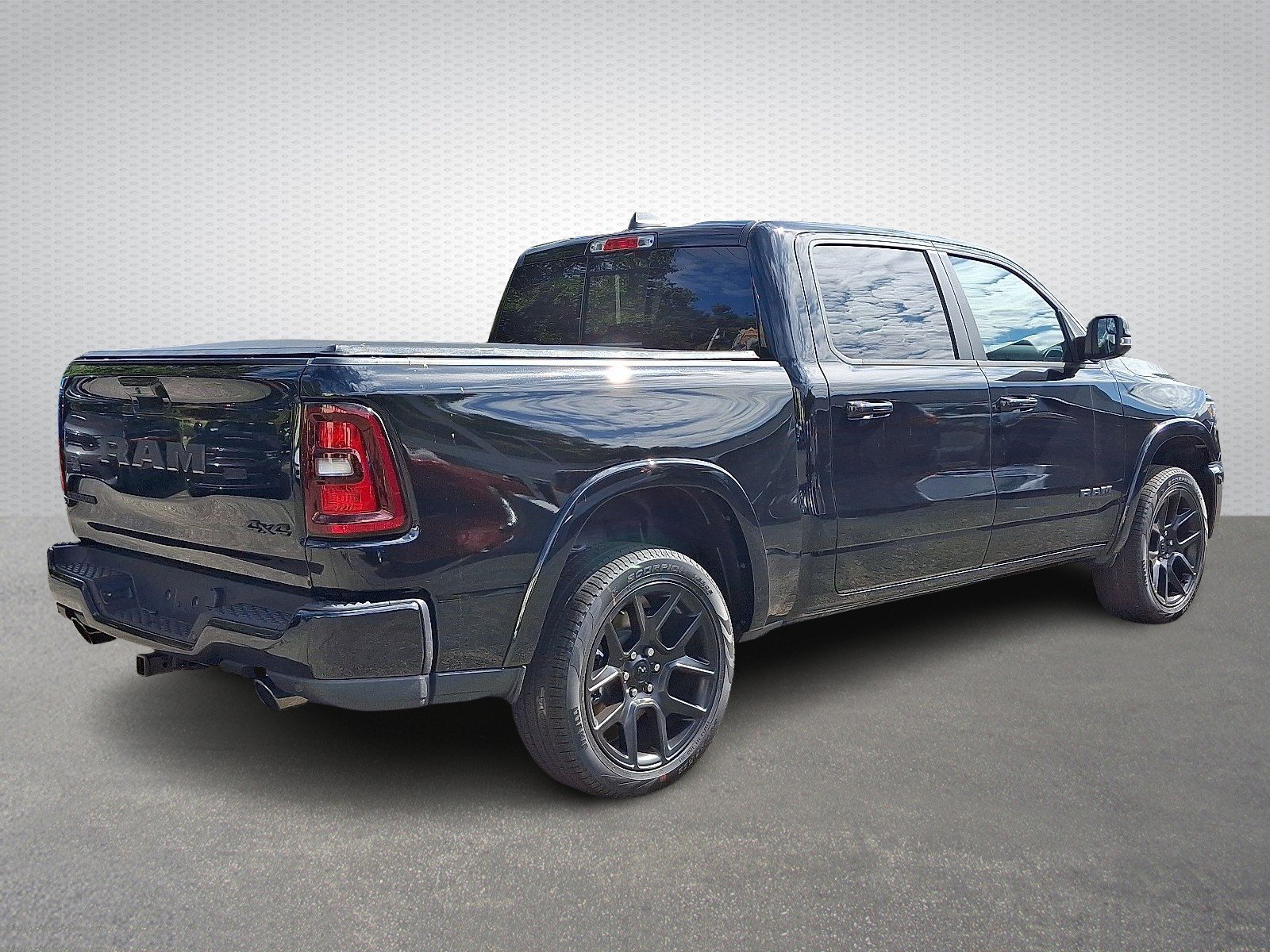 New 2026 Diamond Black Crystal Pearl-Coat Exterior Paint RAM Laramie Crew Cab 4x4 5