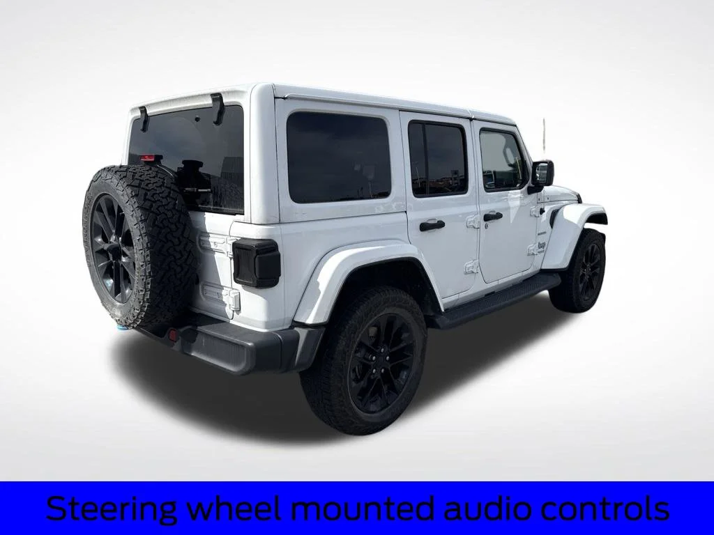 Certified Used 2022 Bright White Clearcoat Jeep Unlimited Sahara 4xe image 4