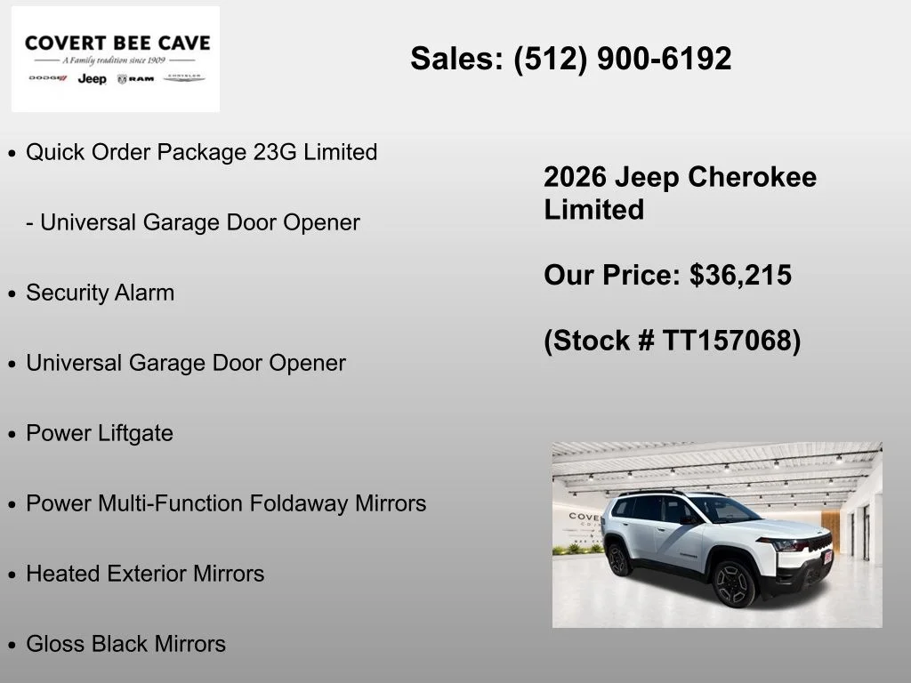 New 2026 White Jeep Limited image 19