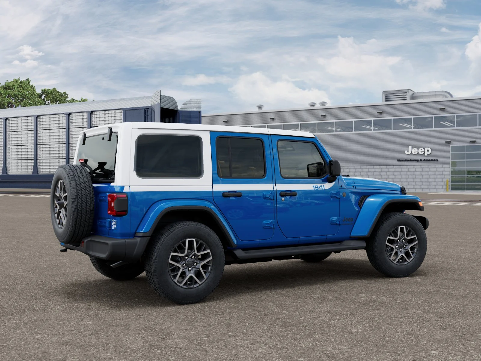 New 2027 Hydro Blue Pearlcoat Jeep Sahara image 2