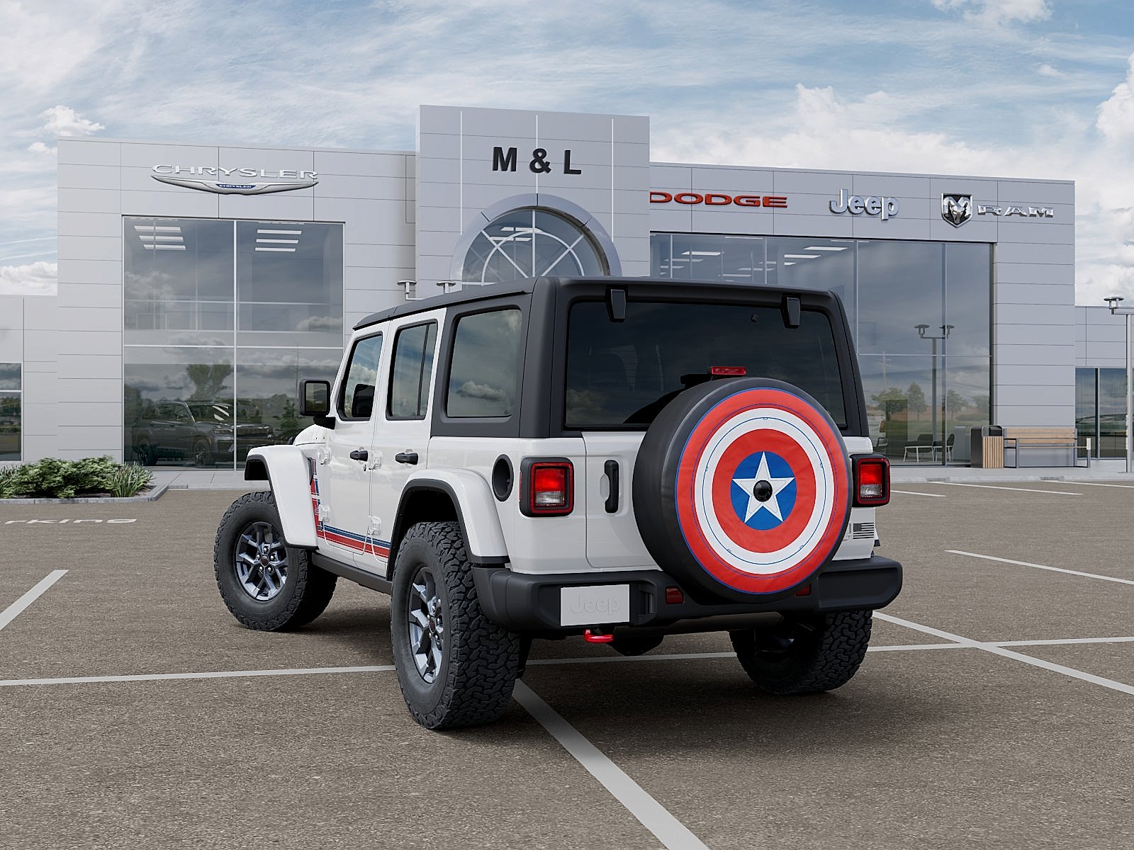 New 2026 Bright White Clear-Coat Exterior Paint Jeep 4-Door Willys 