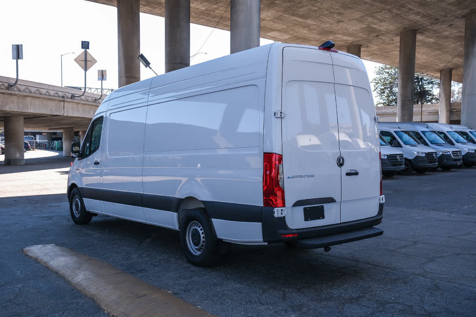 New 2025 Arctic White Mercedes-Benz Cargo 170 WB High Roof RWD Electric Motor image 6