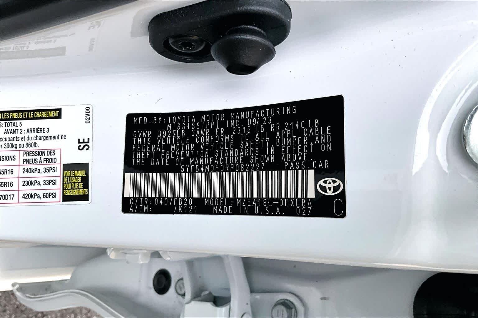 Certified Used 2024 Ice Cap Toyota LE image 34