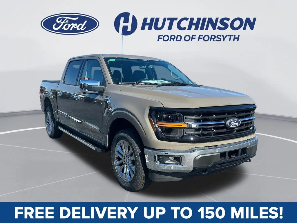 Gray 2025 Ford F-150 XLT SuperCrew 4WD Pickup Truck Four-Wheel Drive
