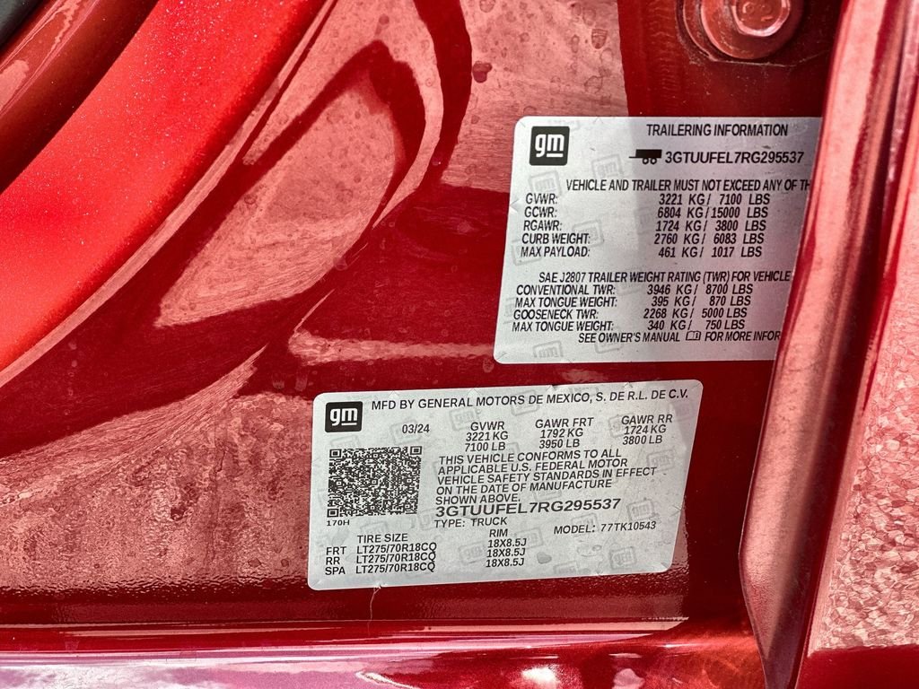 Certified Used 2024 Volcanic Red Tintcoat GMC AT4X image 34