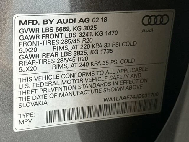 Used 2018 Samurai Gray Metallic Audi 3.0T Premium Plus image 28