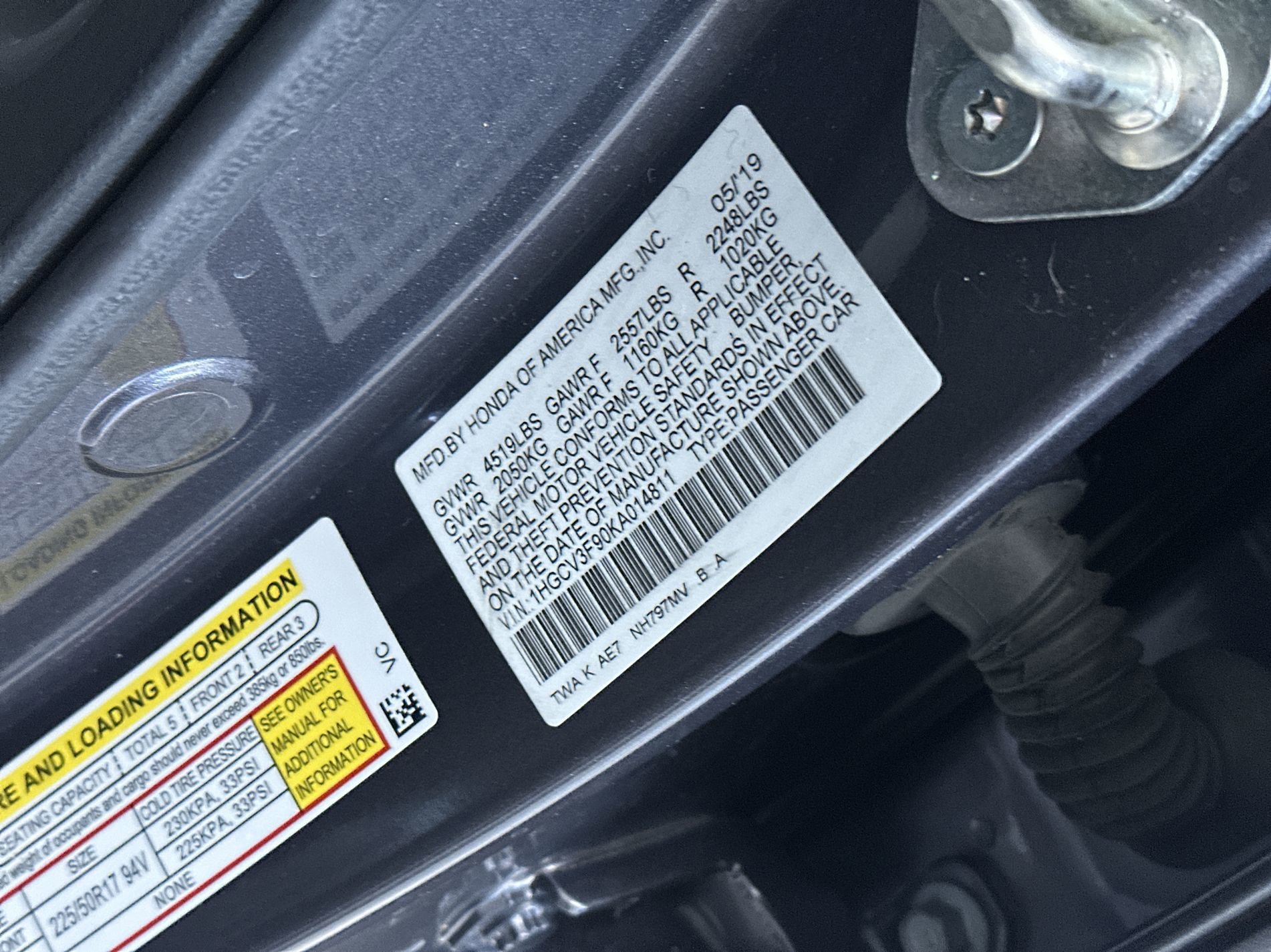 Used 2019 Gray Honda Touring image 13