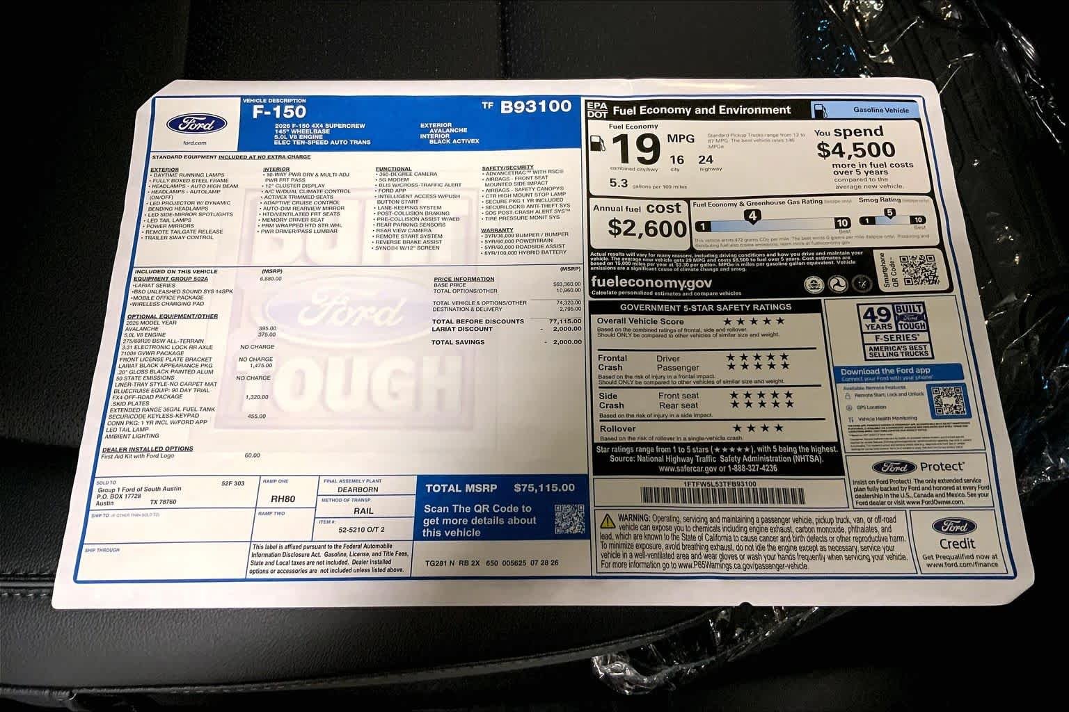 New 2026 Avalanche Ford Lariat® image 21