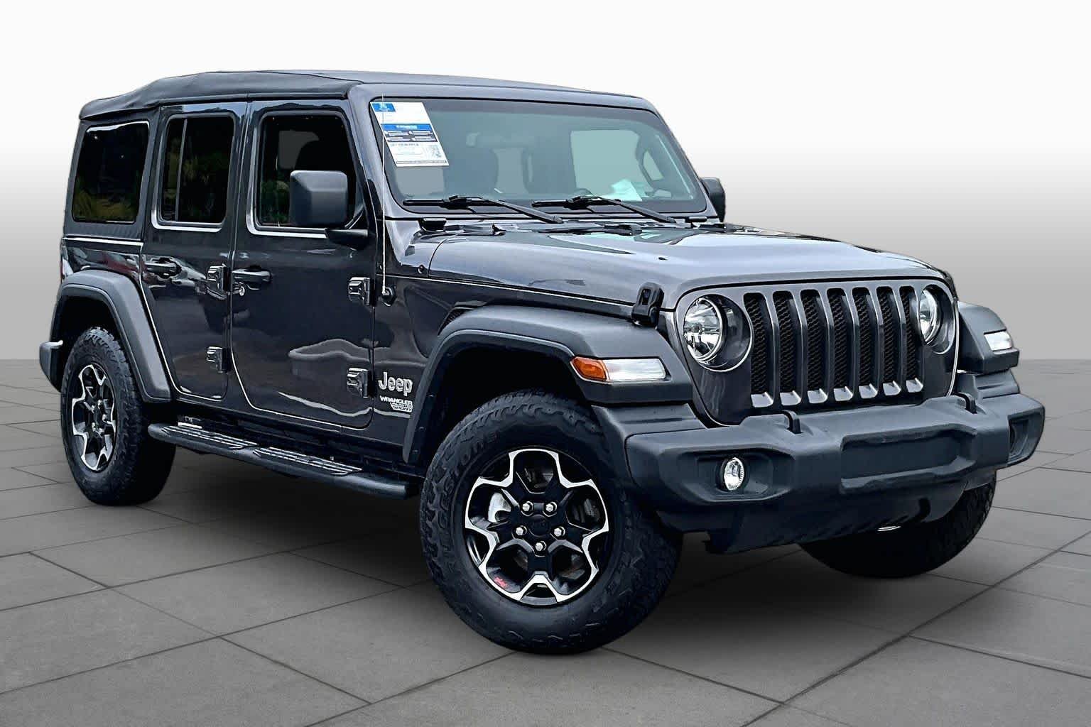 Used 2021 Granite Crystal Metallic Clearcoat Jeep Unlimited Sport S image 3