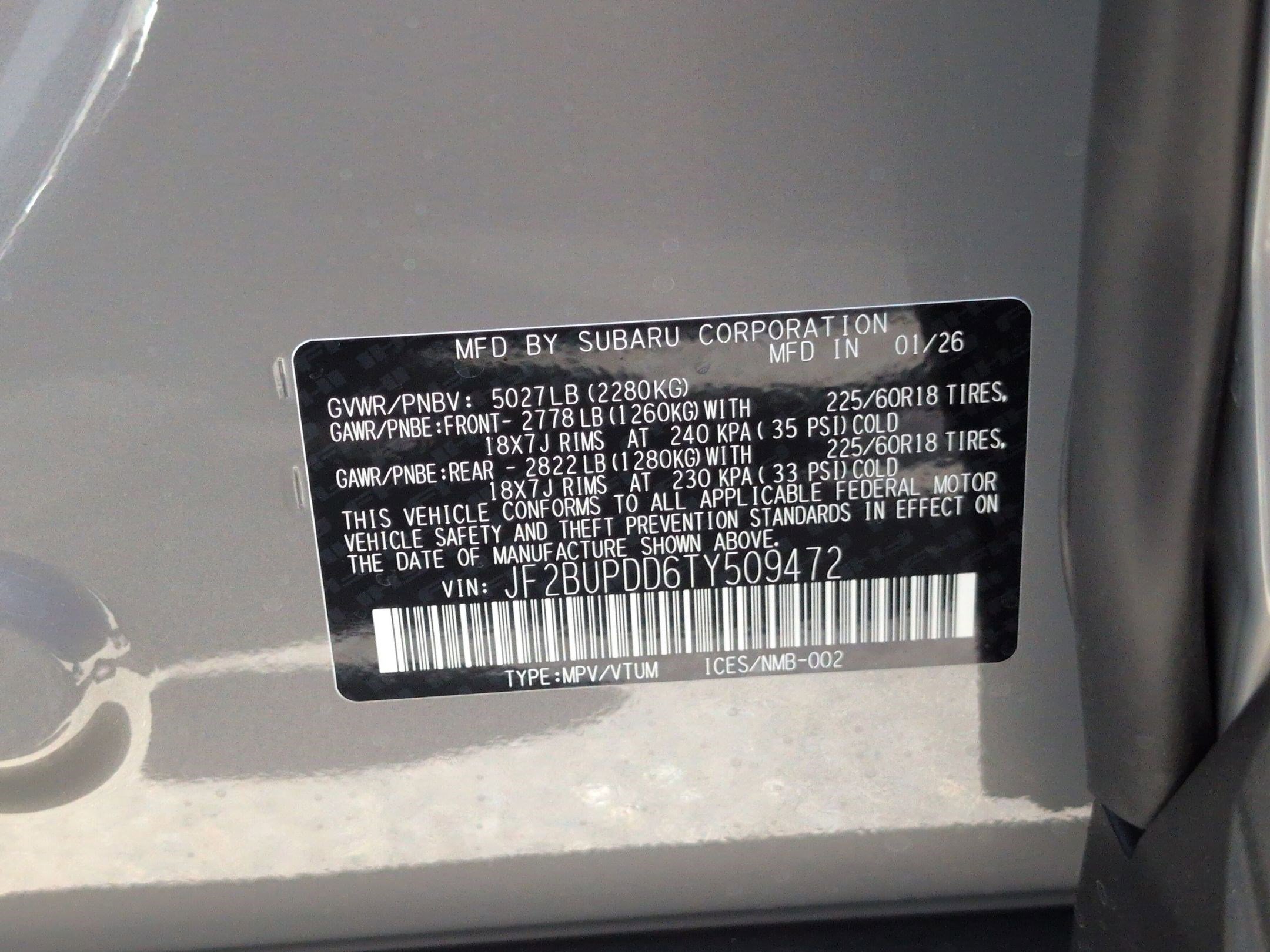 New 2026 RIVER ROCK PEARL Subaru Limited image 17