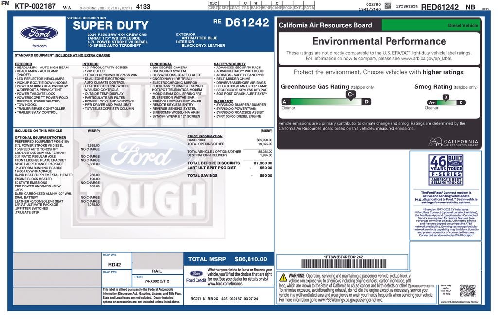 Certified Used 2024 Blue Ford Lariat image 25