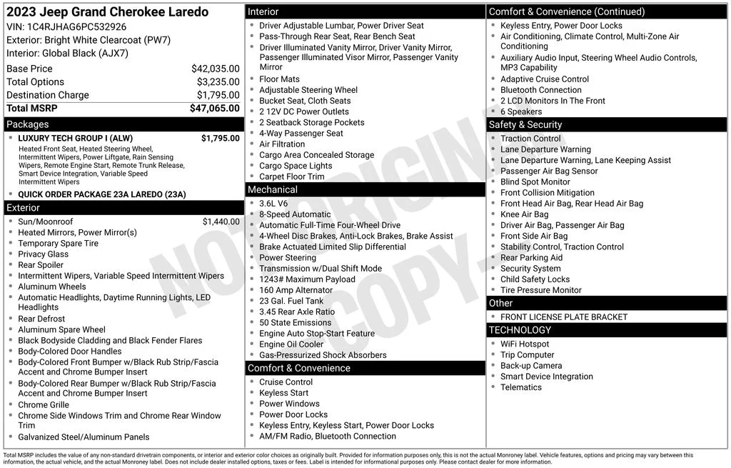 Used 2023 White Jeep Laredo image 4