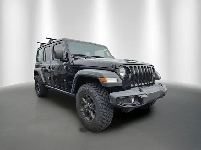 Certified Used 2022 Black Jeep Unlimited Willys image 1