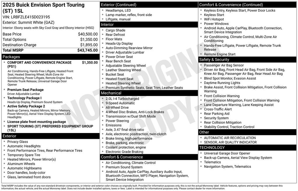 Used 2025 White Buick Sport Touring image 6
