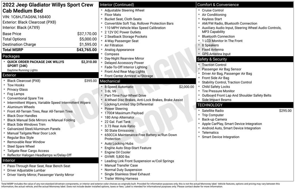 Used 2022 Black Clearcoat Jeep Willys image 29