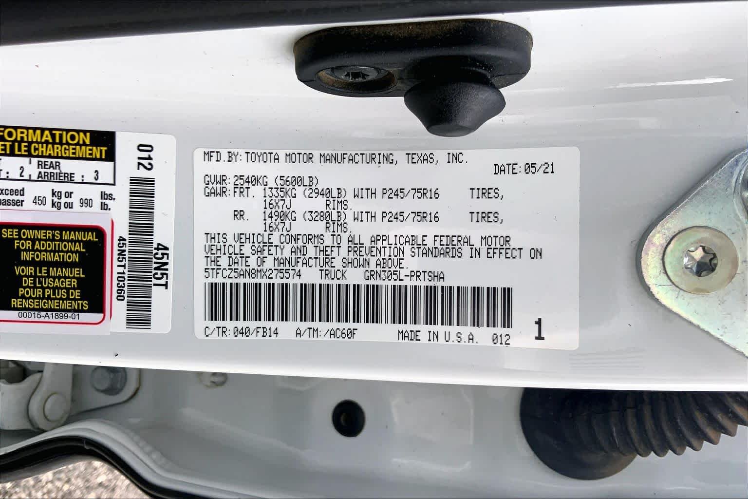 Used 2021 Super White Toyota SR image 36