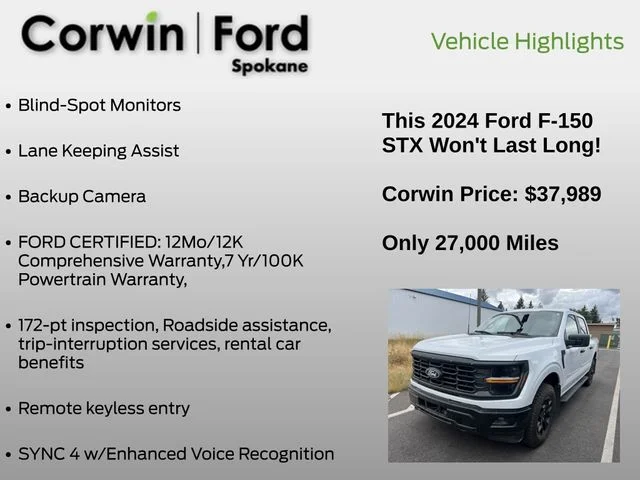 Used 2024 Oxford White Ford STX image 6