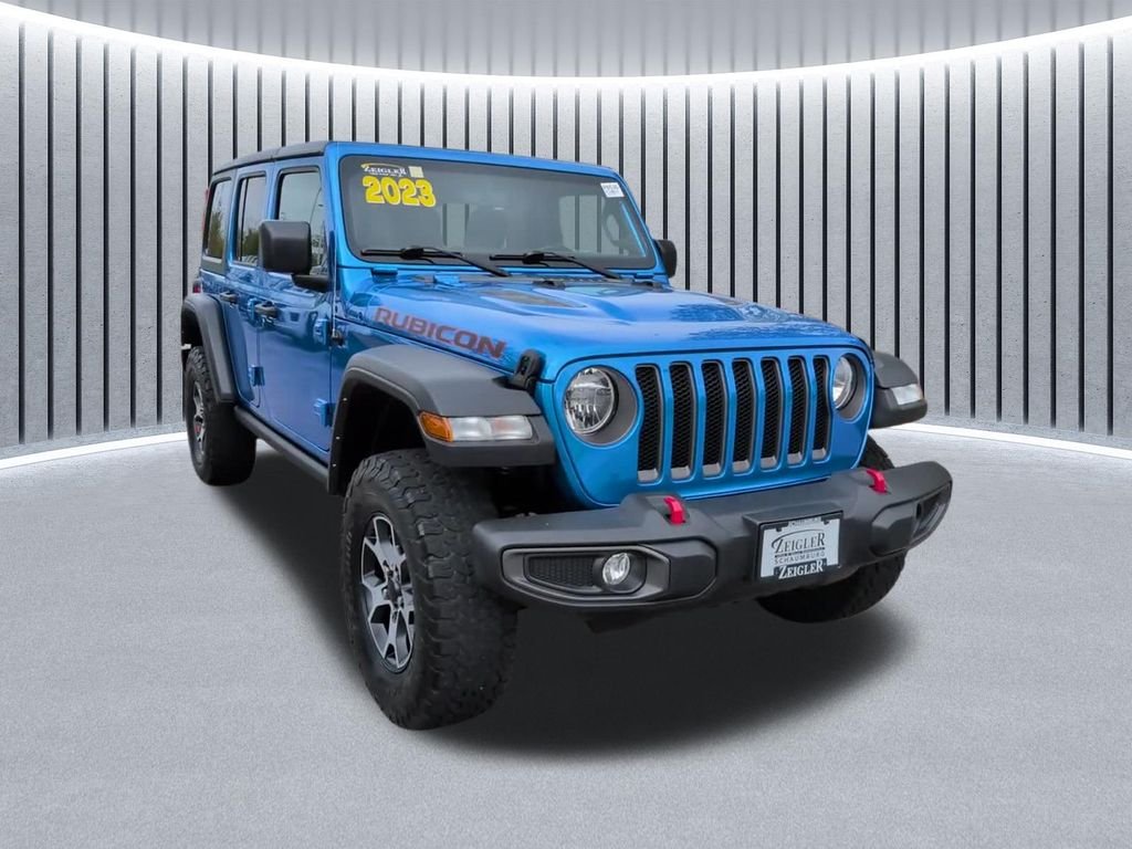 Used 2023 Blue Jeep Rubicon image 1